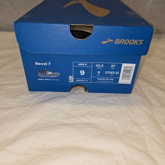 Brooks Revel 7 Men's Size 9 M in Primer/Blackened Pearl, New in Box - Picture 6 of 6
